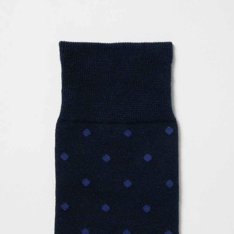 Navy Uniqlo Dotted Men Socks | 6664995