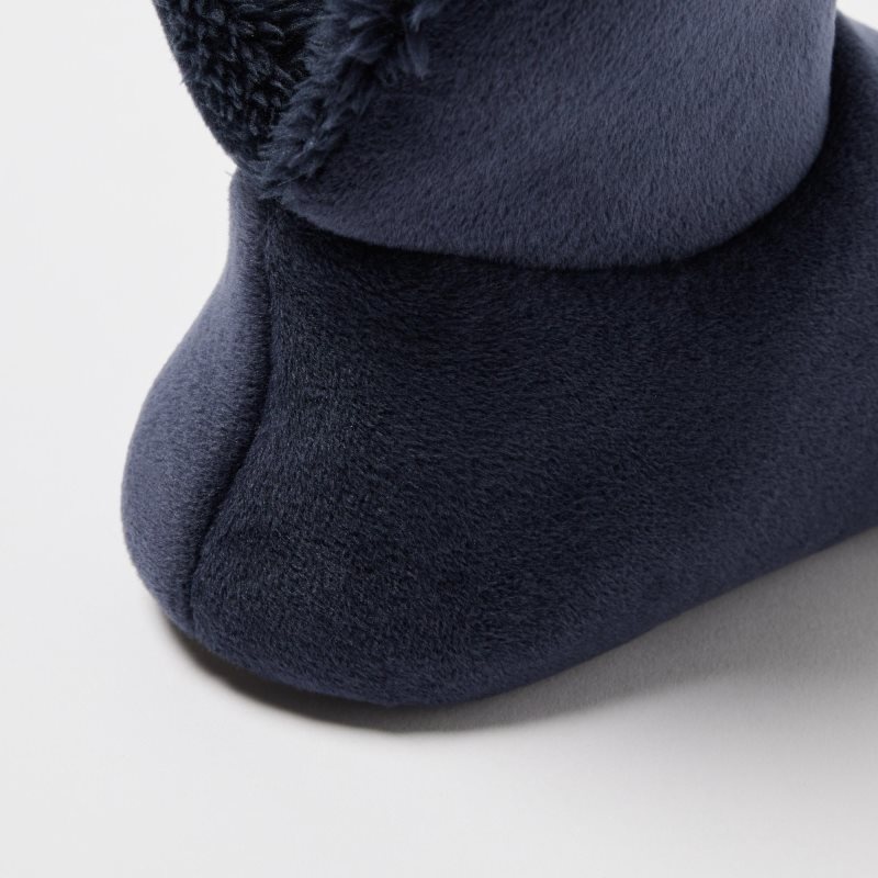 Navy Uniqlo Fleece Room Velour Men Slippers | 9326350