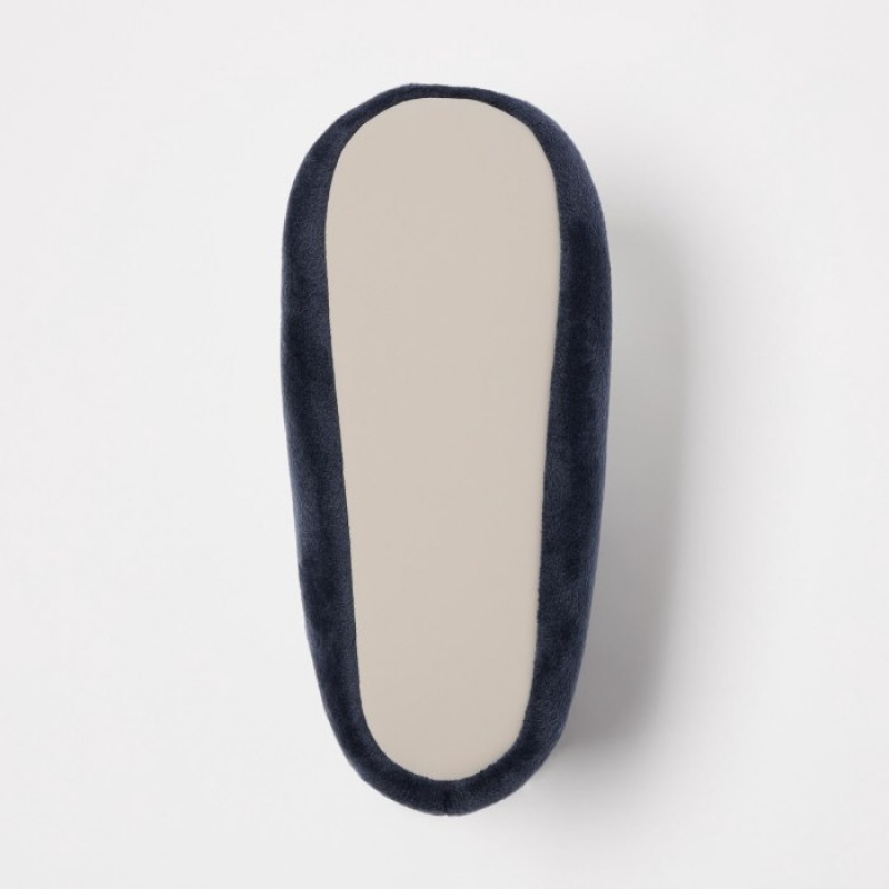 Navy Uniqlo Fleece Room Women Slippers | 3722728
