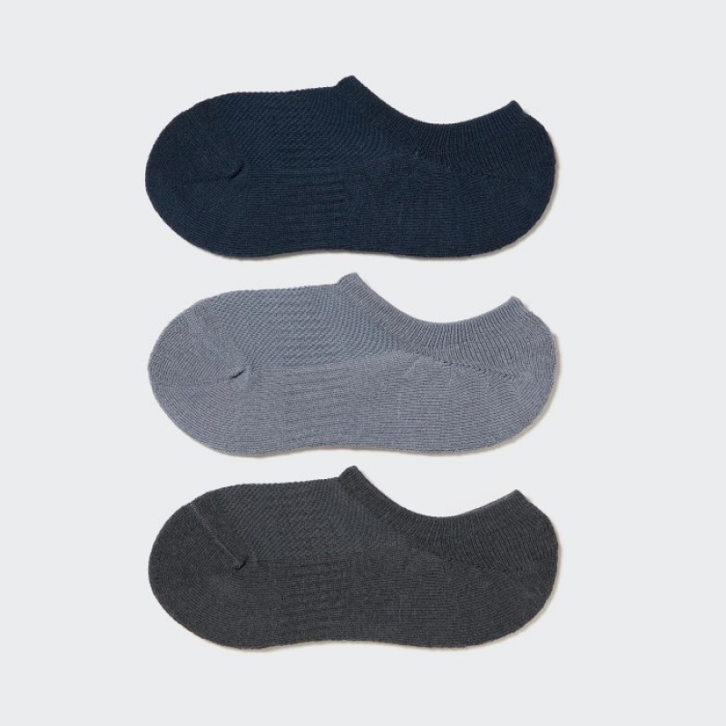 Navy Uniqlo Footsies 3 Pack Sports Women Socks | 2842391