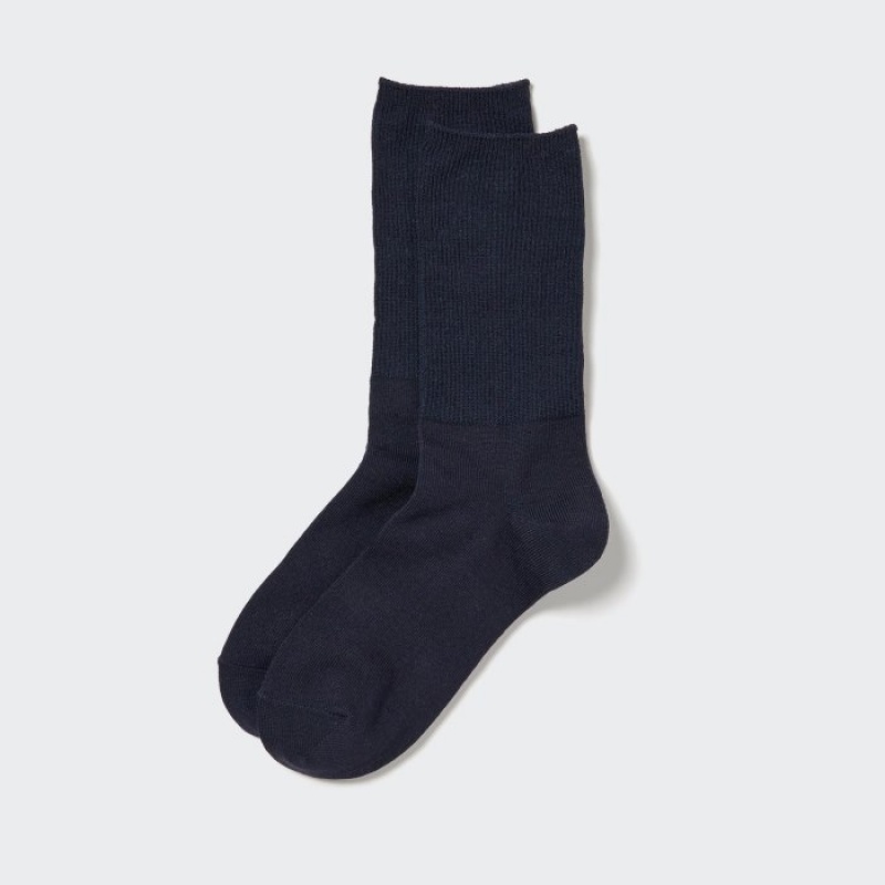 Navy Uniqlo HEATTECH 2-Way Women Socks | 1867297