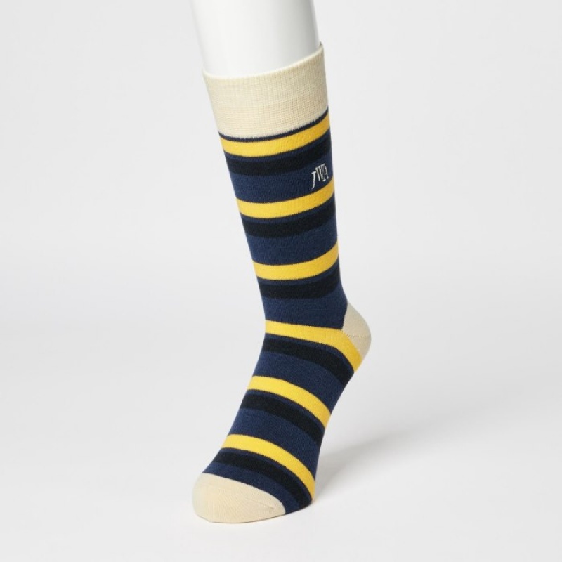 Navy Uniqlo HEATTECH Anti-Odor Women Socks | 3770423