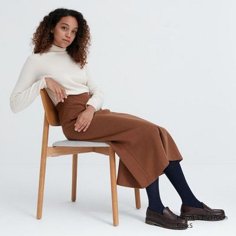 Navy Uniqlo HEATTECH Glitter Knitted Women Tight | 1421700