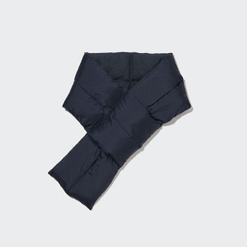 Navy Uniqlo HEATTECH Lined Padded Women Scarves | 3584865