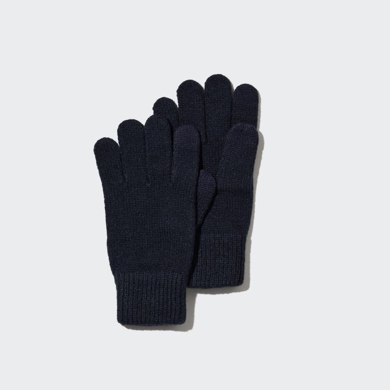 Navy Uniqlo HEATTECH Men Gloves | 40800