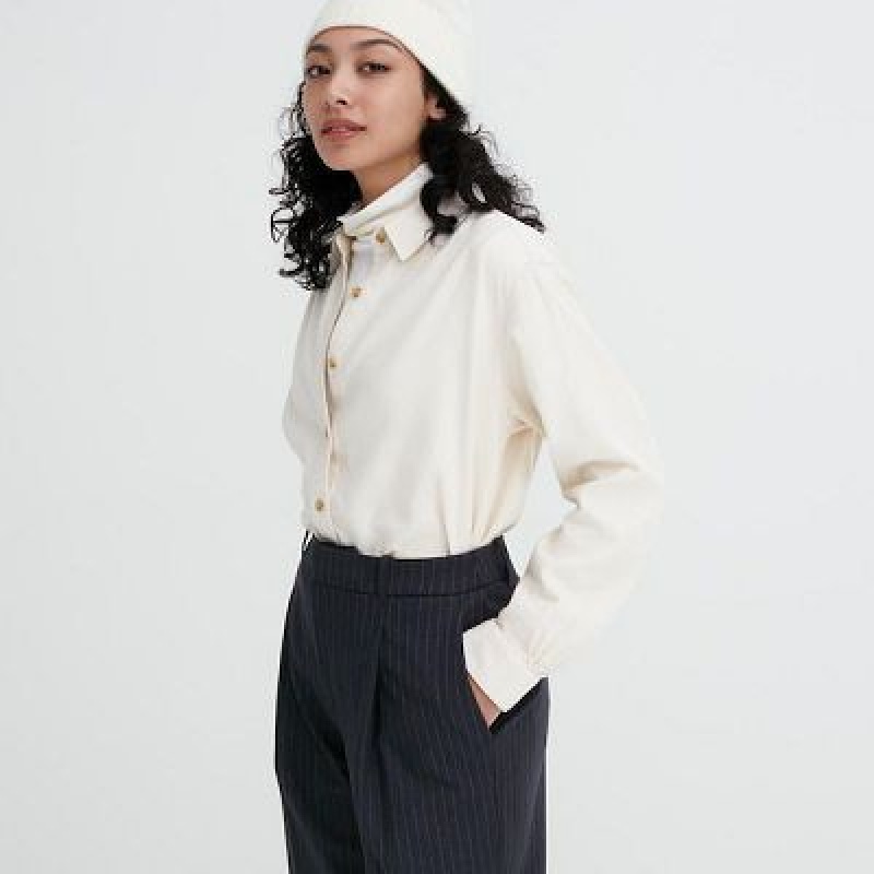 Navy Uniqlo HEATTECH Pleated Tapered Women Pants | 8654718