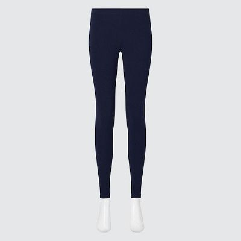 Navy Uniqlo HEATTECH Ultra Warm Women Leggings | 9885536