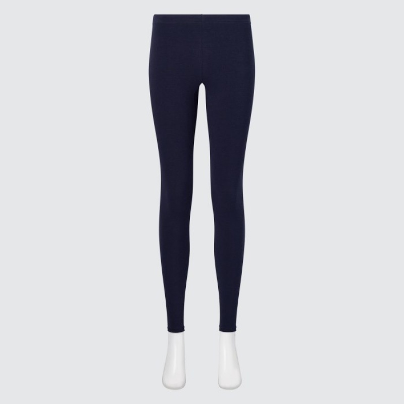 Navy Uniqlo HEATTECH Ultra Warm Women Leggings | 4873425