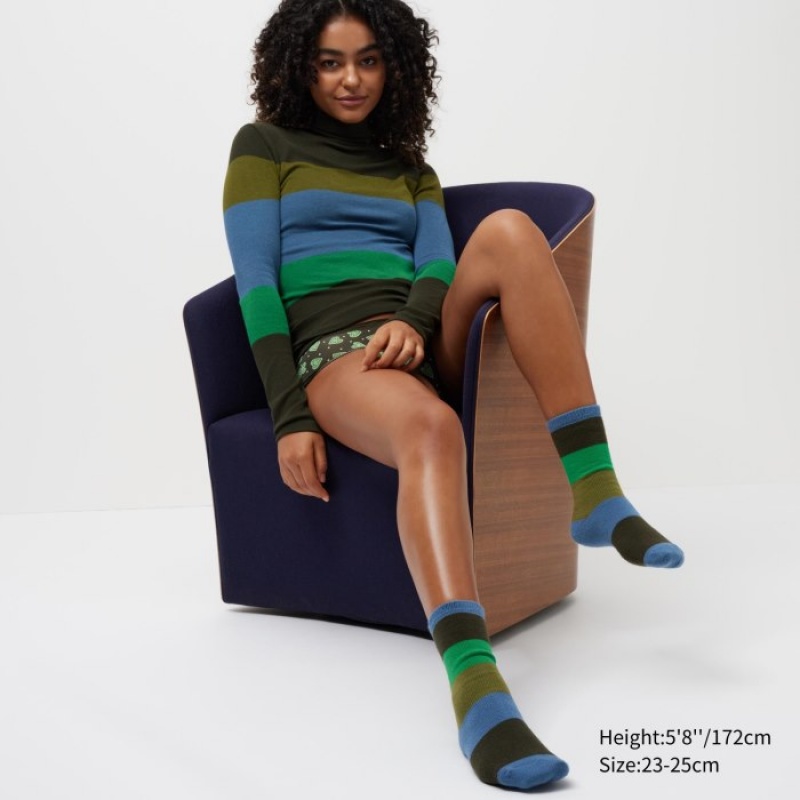Navy Uniqlo HEATTECH Women Socks | 1076344