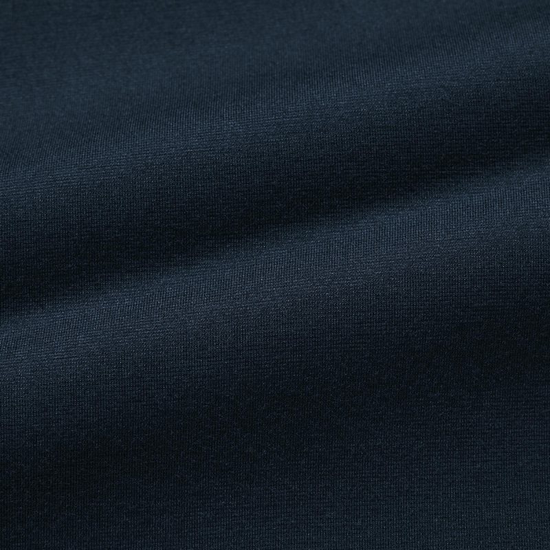 Navy Uniqlo Heattech Crew Neck Long-sleeve Men T Shirts | 4055800