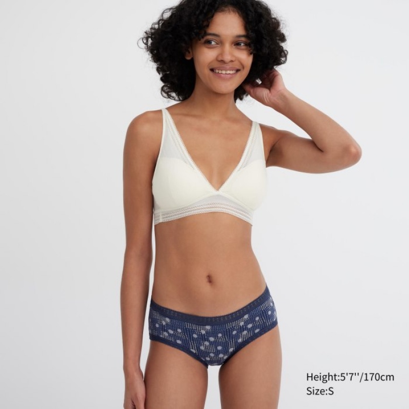 Navy Uniqlo Hip Huggers Women Briefs | 8314949