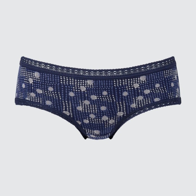 Navy Uniqlo Hip Huggers Women Briefs | 8314949