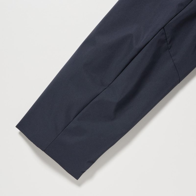 Navy Uniqlo Hybrid Down Men Coats | 9145948