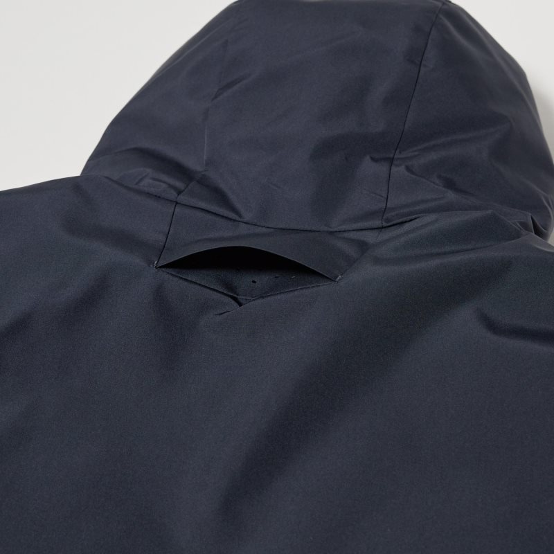Navy Uniqlo Hybrid Down Men Coats | 9145948
