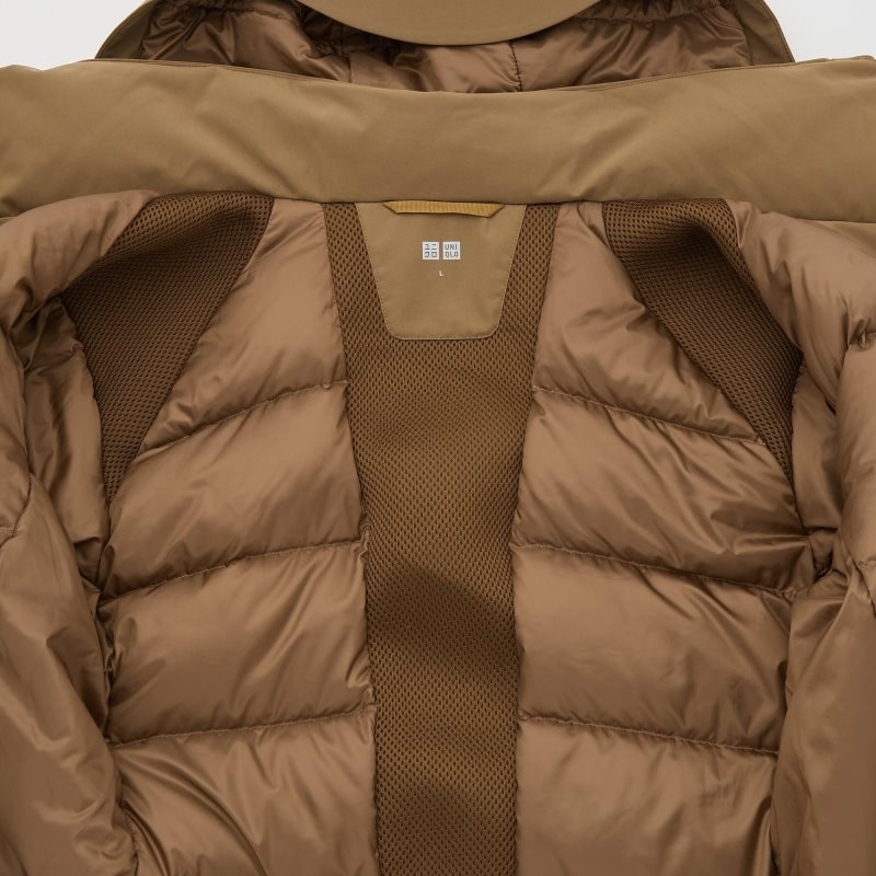 Navy Uniqlo Hybrid Down Men Parka | 493359