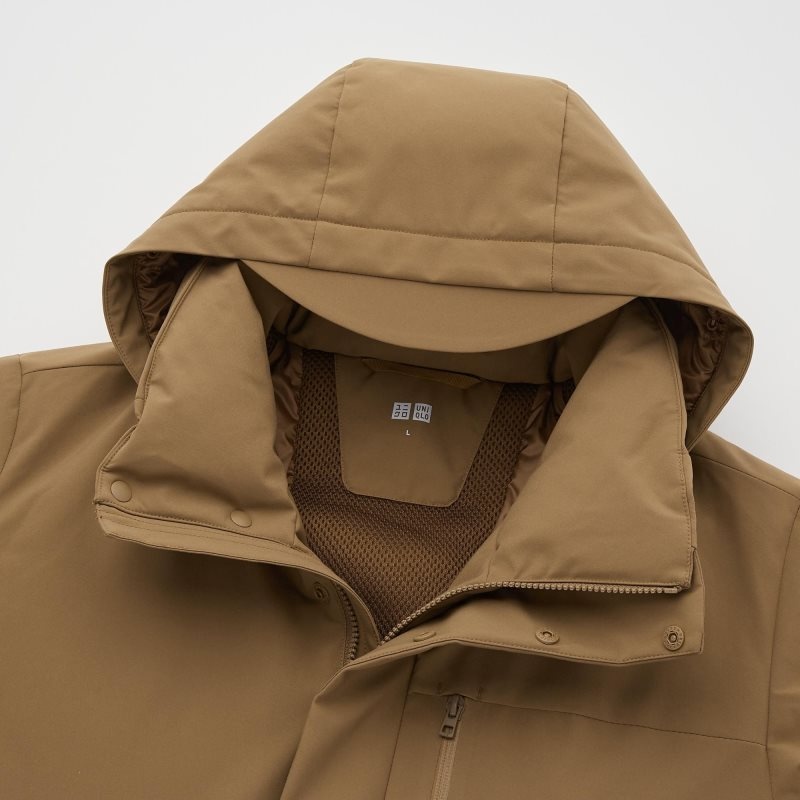 Navy Uniqlo Hybrid Down Men Parka | 493359