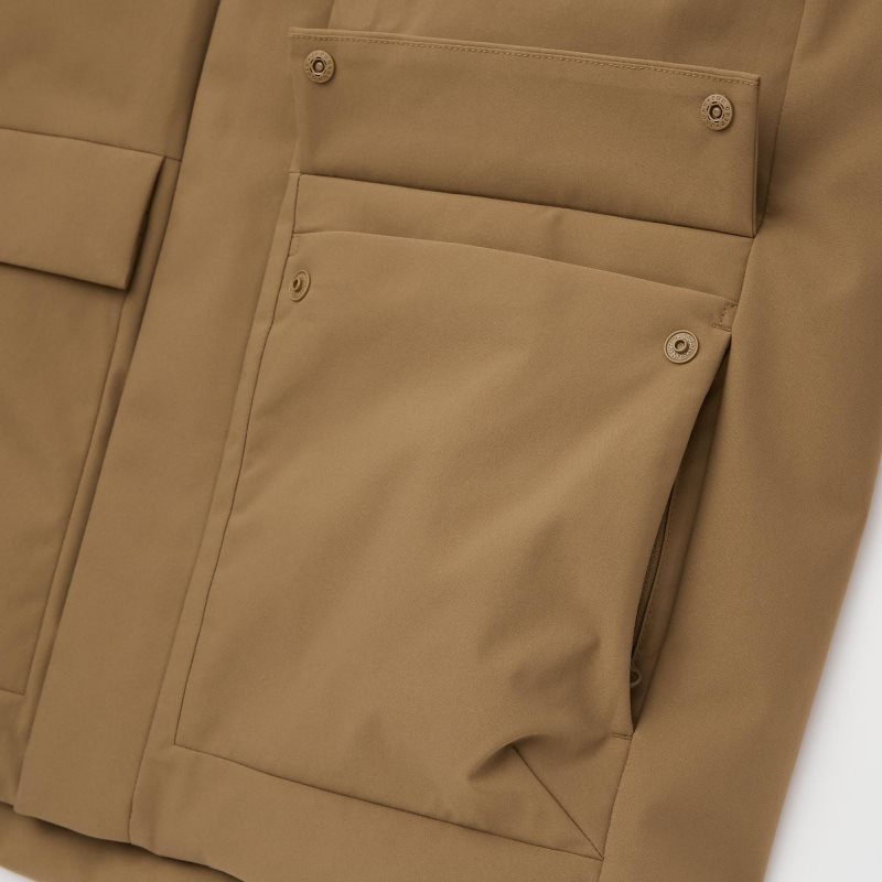 Navy Uniqlo Hybrid Down Men Parka | 493359