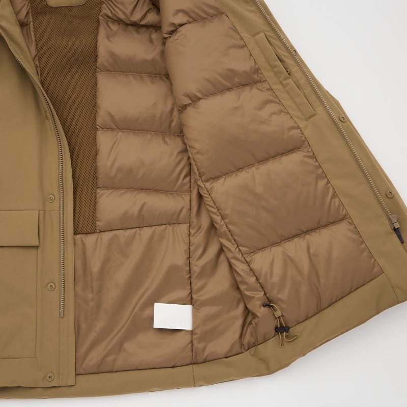 Navy Uniqlo Hybrid Down Men Parka | 493359