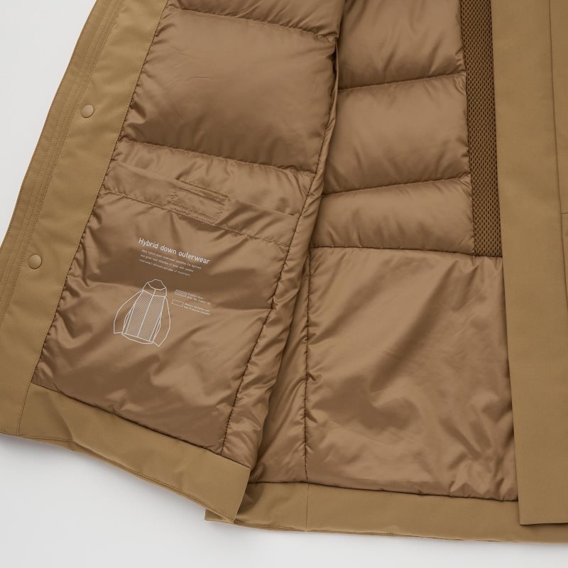 Navy Uniqlo Hybrid Down Men Parka | 493359