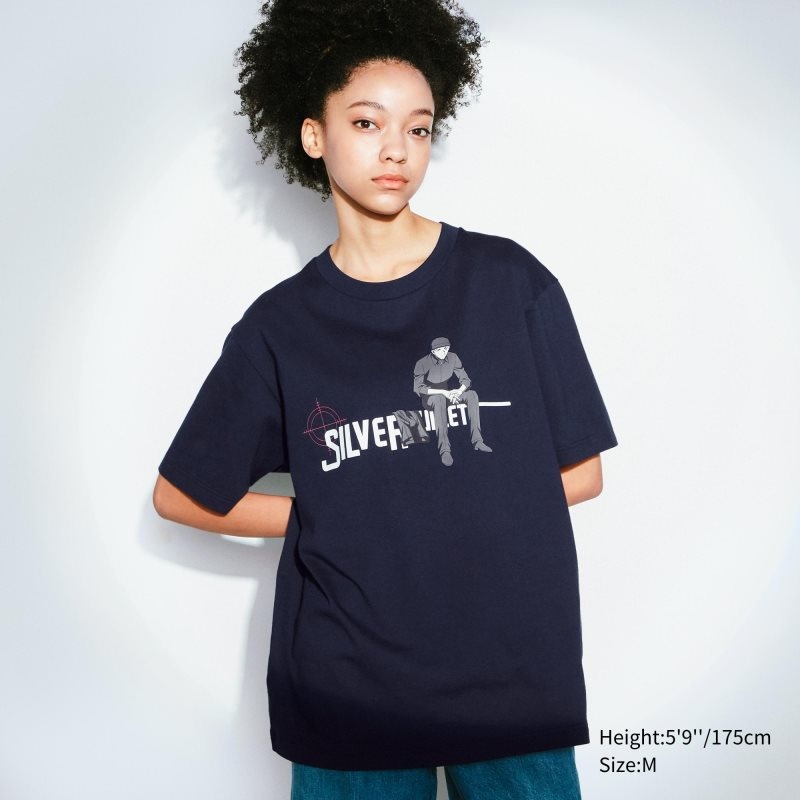 Navy Uniqlo Introduction Of Detective Conan Case Closed Ut Short-sleeve Graphic Men T Shirts | 677705