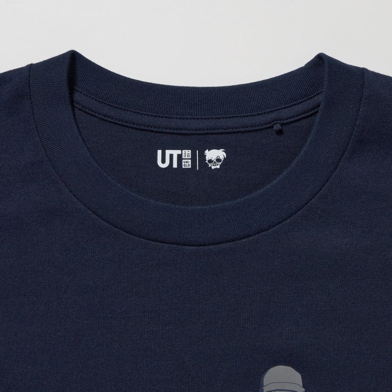 Navy Uniqlo Introduction Of Detective Conan Case Closed Ut Short-sleeve Graphic Men T Shirts | 677705