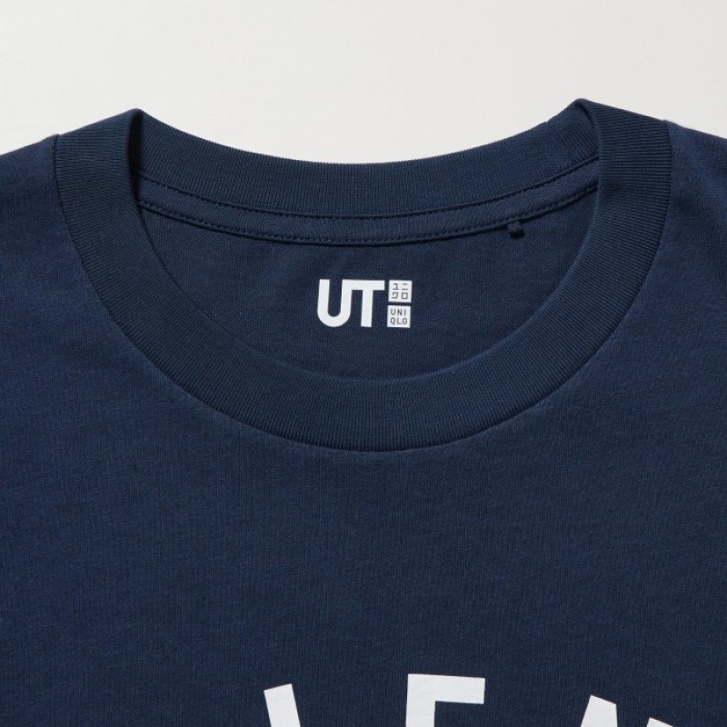 Navy Uniqlo MAGIC FOR ALL FOREVER UT Short-Sleeve Women T Shirts | 7091833