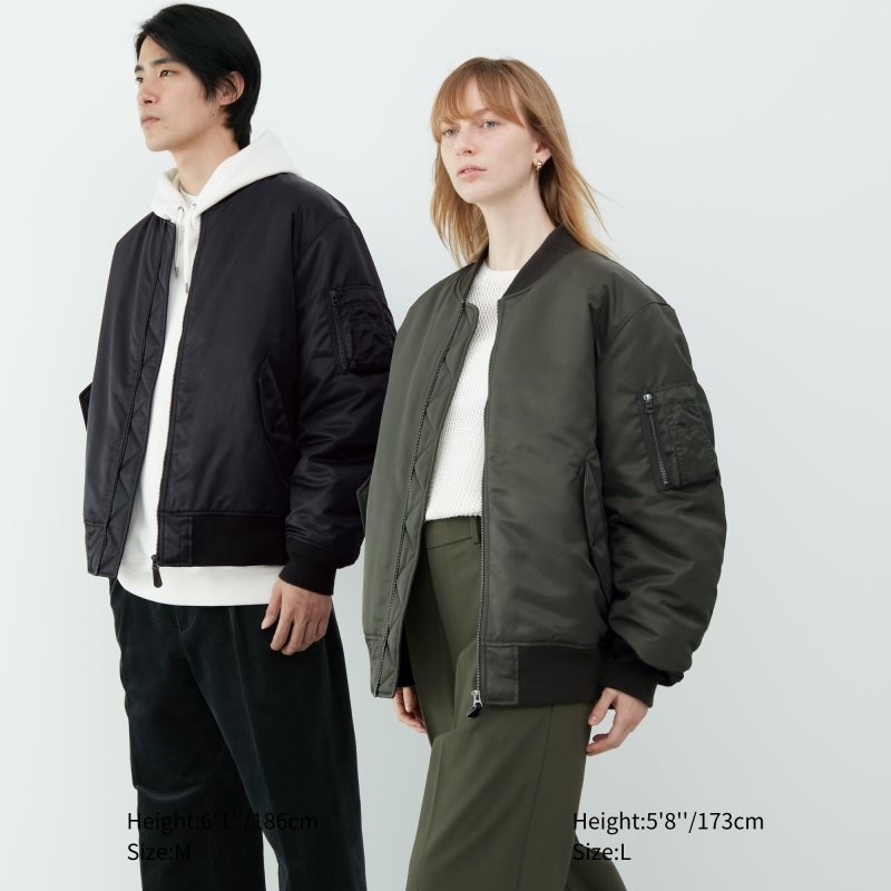 Navy Uniqlo Ma-1 Men Jackets | 5531533
