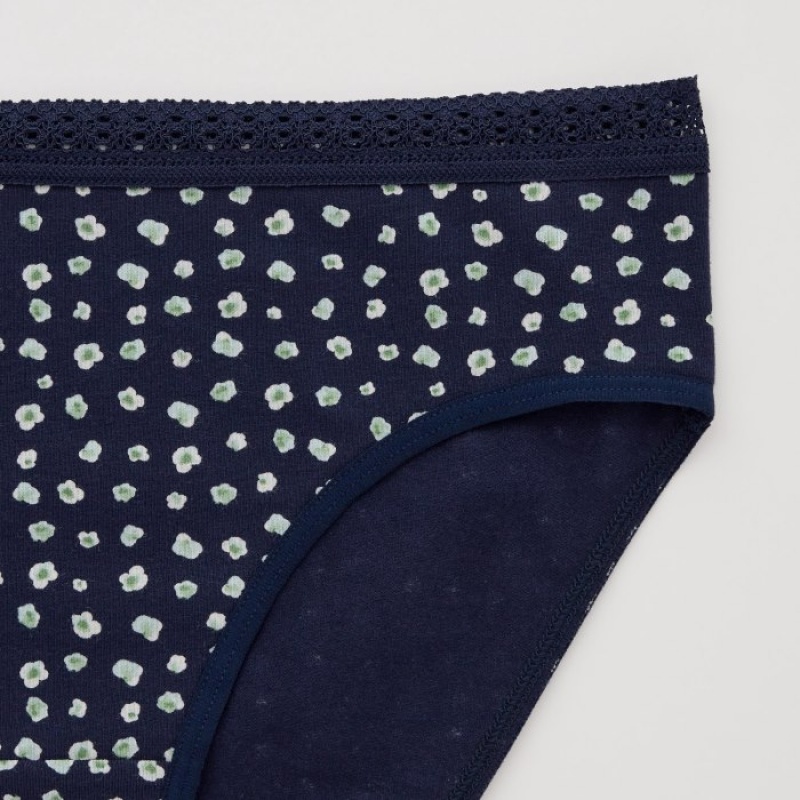 Navy Uniqlo Mid-Rise Women Briefs | 1970155