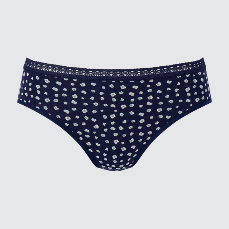 Navy Uniqlo Mid-Rise Women Briefs | 1970155