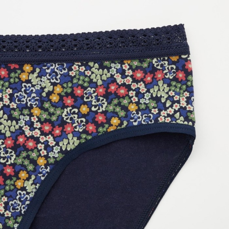 Navy Uniqlo Mid-Rise Women Briefs | 4182682