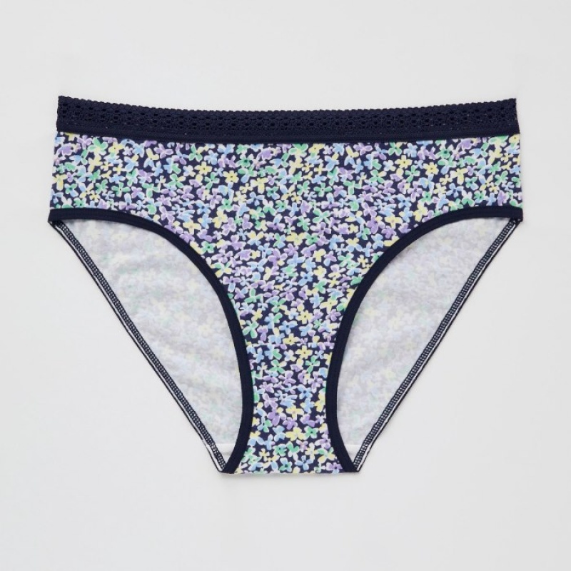 Navy Uniqlo Mid Rise Women Briefs | 6175458