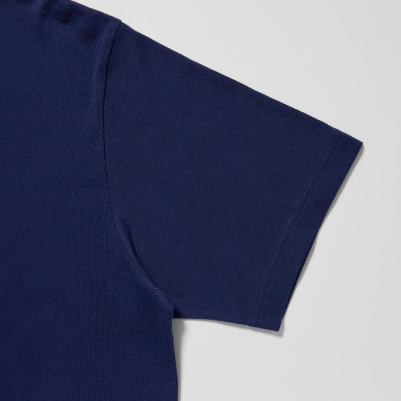 Navy Uniqlo PEACE FOR ALL Lisa Larson Short-Sleeve Women T Shirts | 7249181