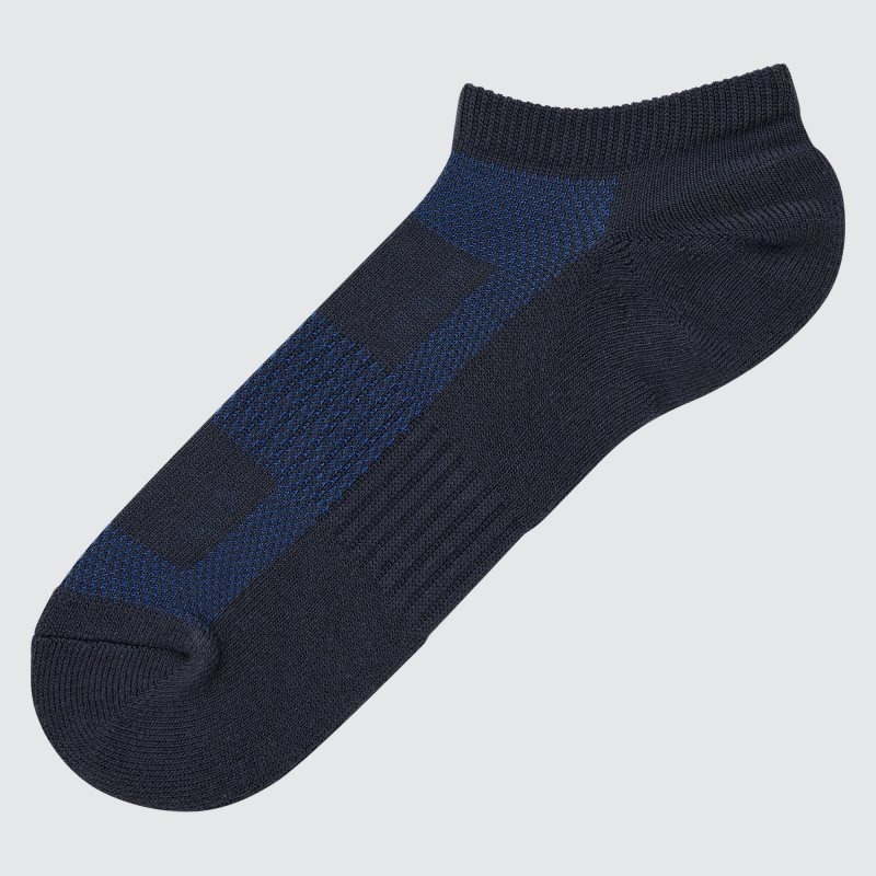 Navy Uniqlo Pile Mesh Short Men Socks | 8639939