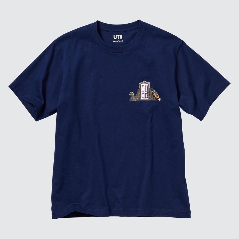 Navy Uniqlo Pixar Art Ut Short-sleeve Graphic Kazuma Mikami Men T Shirts | 8585725