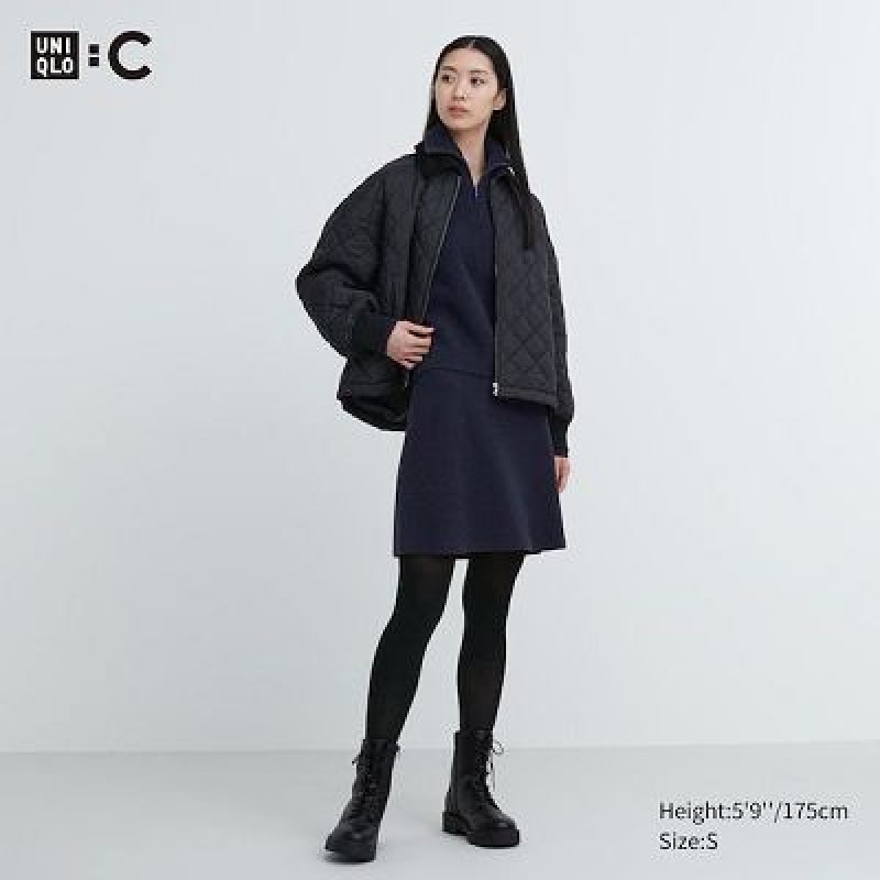 Navy Uniqlo Premium Lambswool Mini Women Skirts | 8901531