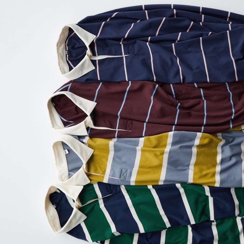 Navy Uniqlo Rugger Long-sleeve Men Polo Shirts | 772111