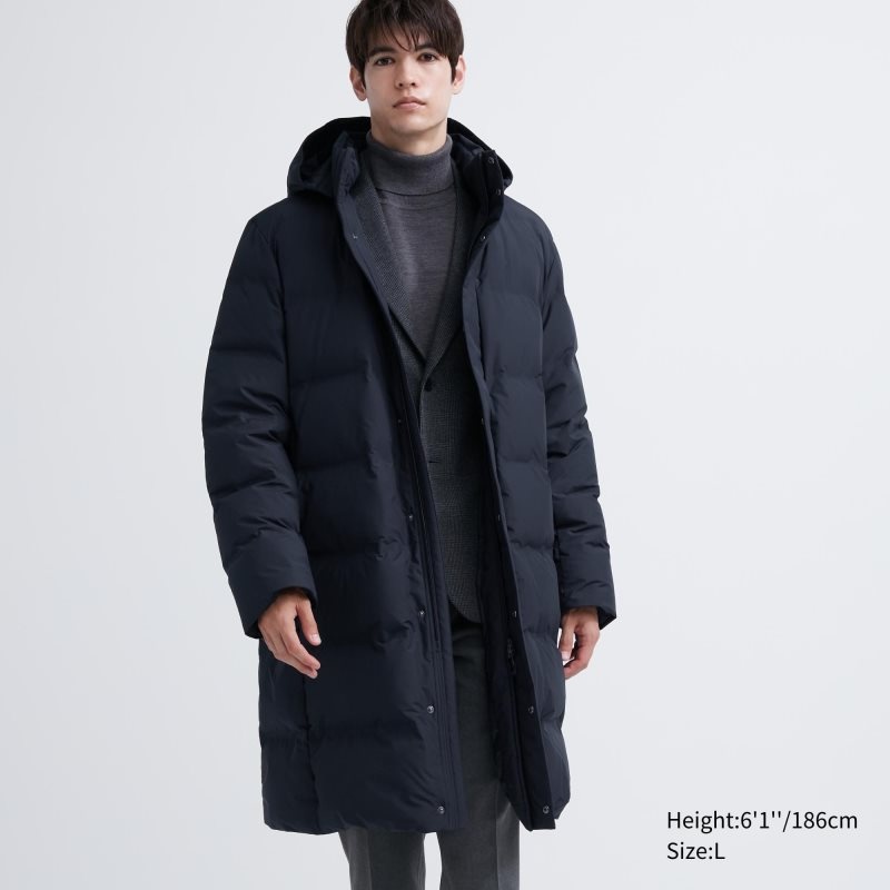 Navy Uniqlo Seamless Down Men Coats | 5508109
