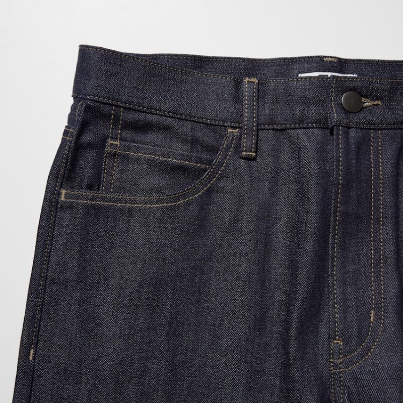 Navy Uniqlo Selvedge Regular Fit Men Jeans | 9298098