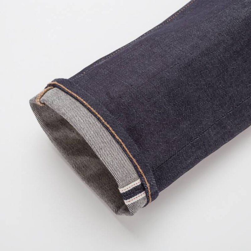 Navy Uniqlo Selvedge Stretch Slim Fit Men Jeans | 2904946