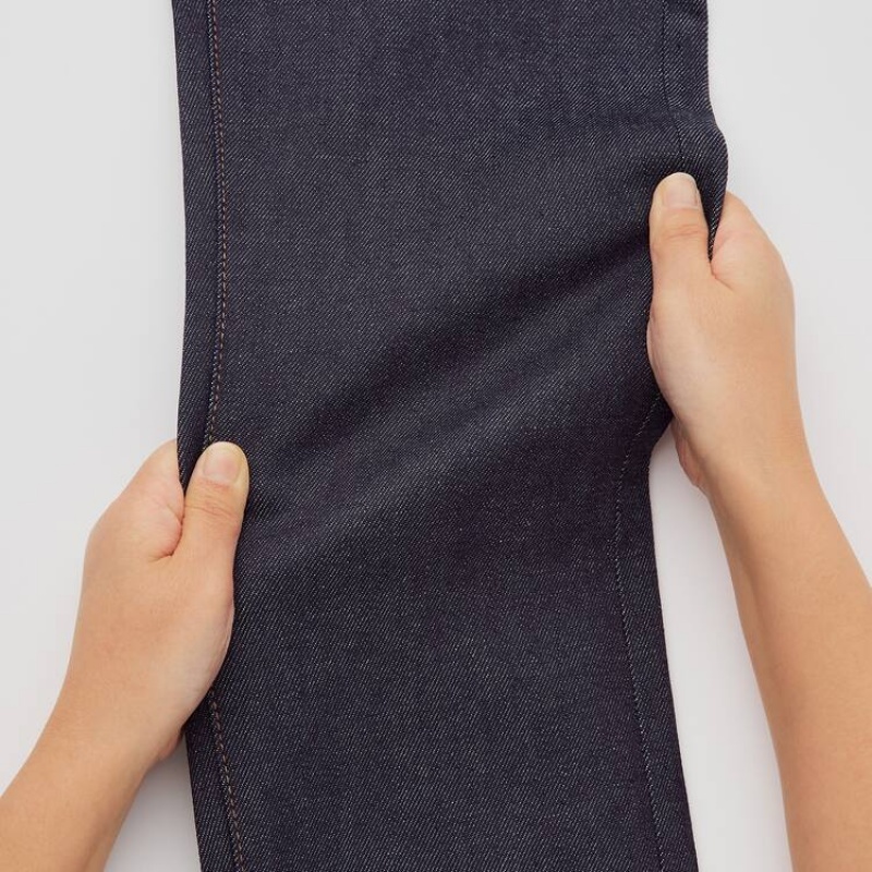 Navy Uniqlo Selvedge Stretch Slim Fit Men Jeans | 5956506