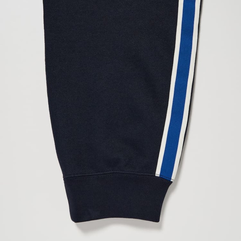 Navy Uniqlo Side Striped Jogger Men Pants | 6813152