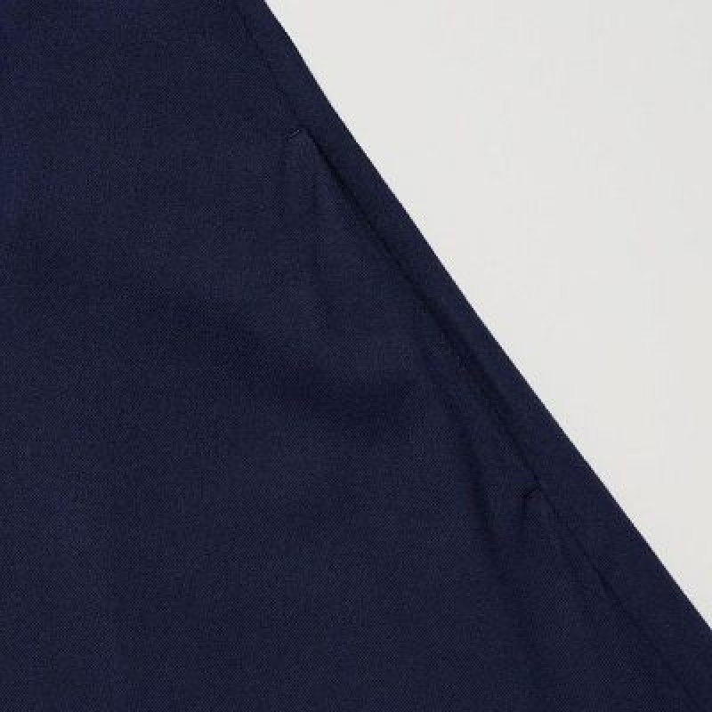 Navy Uniqlo Soft Brushed Long-Sleeve Women Dress | 5398323