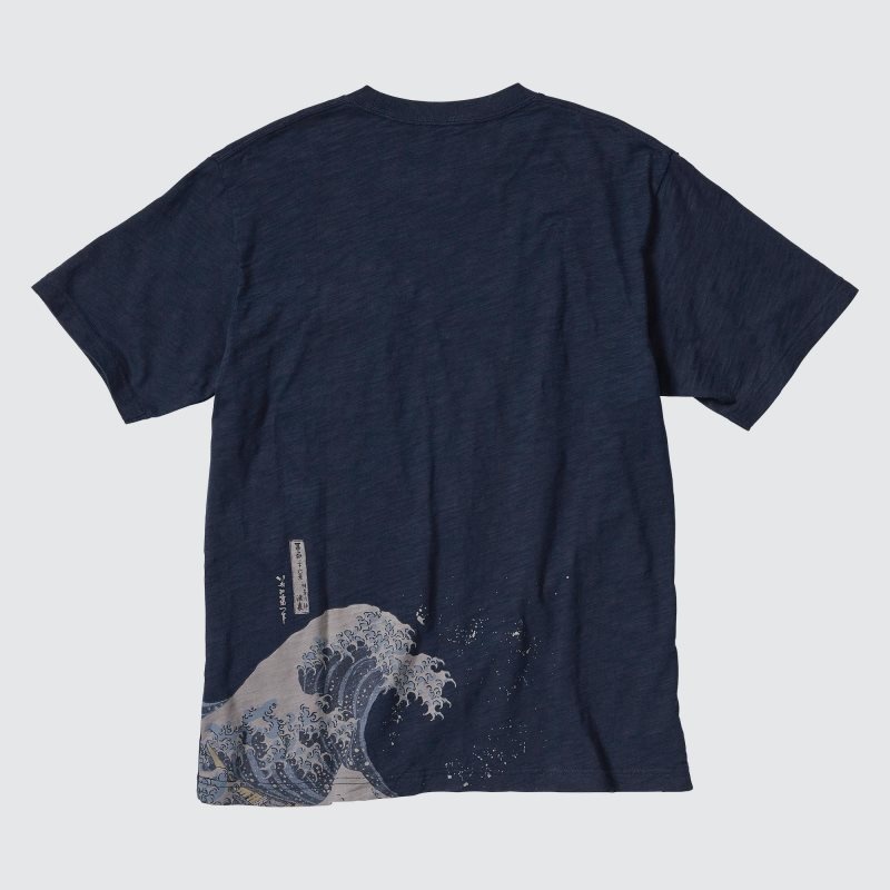 Navy Uniqlo Ukiyo-e Ut Short-sleeve Graphic Men T Shirts | 9219948