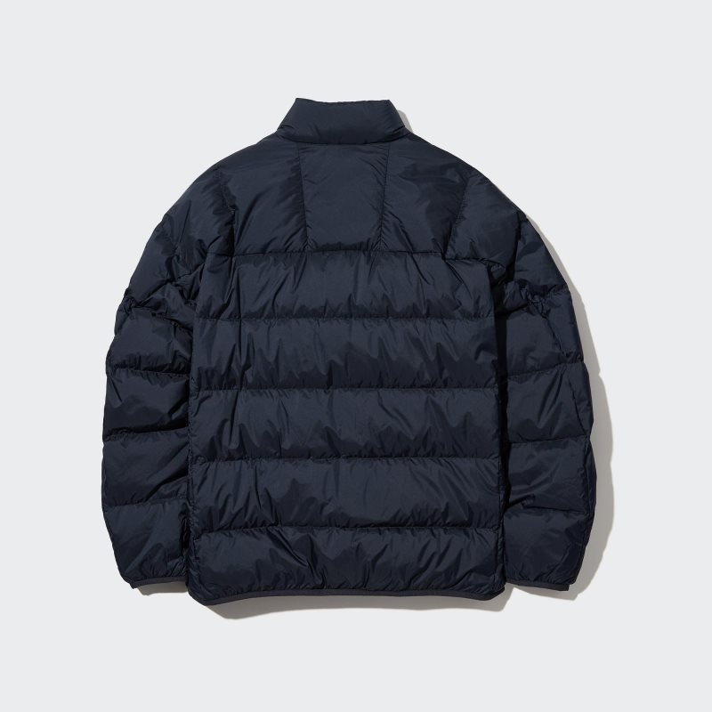Navy Uniqlo Ultra Light Down 3d Cut Wide Quilt Men Jackets | 662478