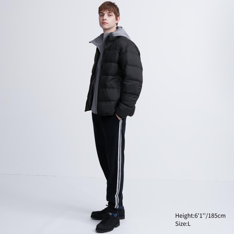 Navy Uniqlo Ultra Light Down 3d Cut Wide Quilt Men Jackets | 662478