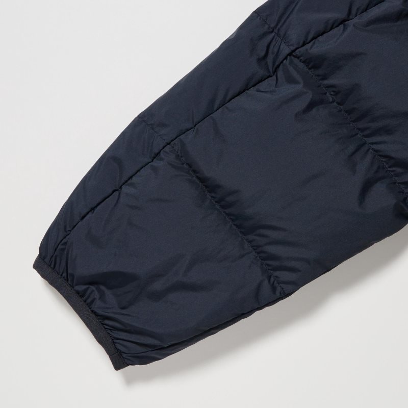 Navy Uniqlo Ultra Light Down 3d Cut Wide Quilt Men Jackets | 662478