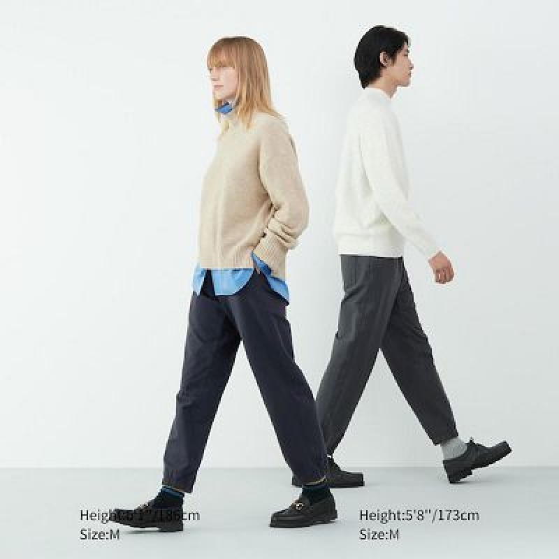 Navy Uniqlo Washed Jersey Women Joggers | 5322302