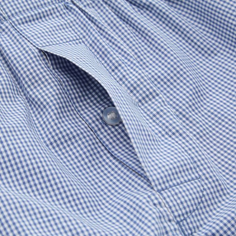Navy Uniqlo Woven Checked Boxer Men Underwear | 2878813