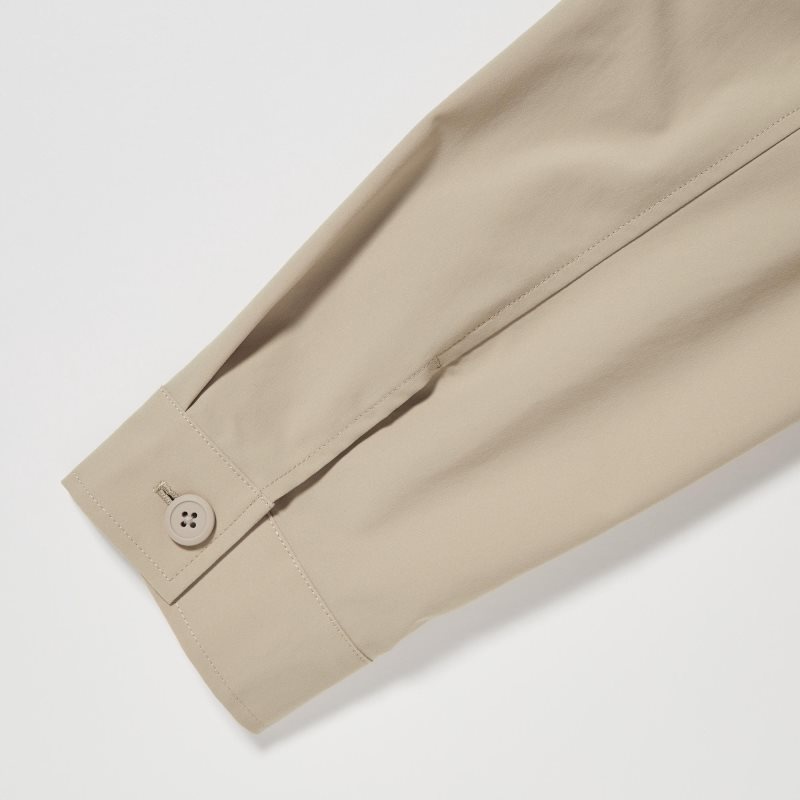Olive Uniqlo Airsense Shirt Ultra Light Shirt Men Jackets | 8023161