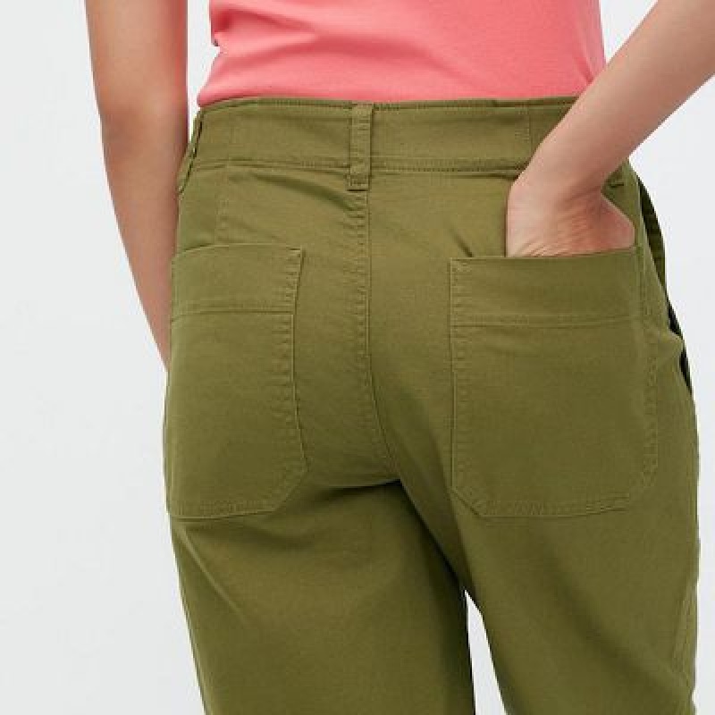 Olive Uniqlo Baker Women Pants | 3937516